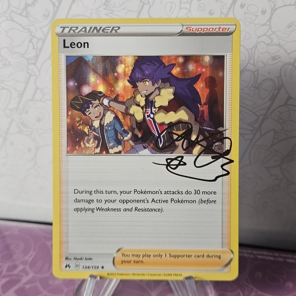 Trainer Leon 134/159 Pokemon TCG Holo Rare - Picture 1 of 1